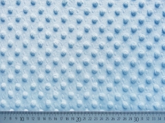 Minky Fleece Punkte, hellblau