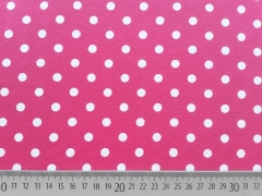RESTST�CK 65 cm Jersey Punkte 0,8 cm - weiss auf pink