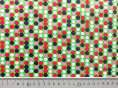 Punkte 0,7cm leuchtend gr�n mit rot, navy,rosa