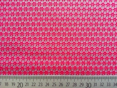 Popelin Mini-R�dchen,  rot/rosa auf grau