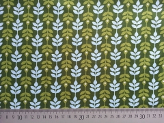 Baumwolle Ranken - hellblau/hellgr�n auf gr�n