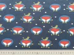 RESTST�CK 44 cm French Terry Sweat F�chse, dunkelblau