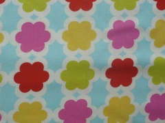 Baumwolle USA Designerstoff - Retroblumen