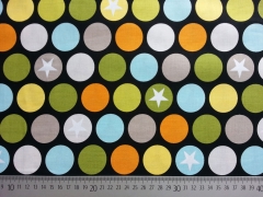 Riley Blake Military Max-bunte Punkte auf schwarz