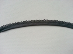 Schr�gband H�kelkante, 14 mm, dunkelgrau