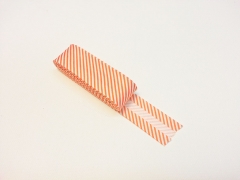 2 m Schr�gband gestreift, orange/weiss