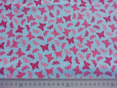 Schmetterlinge - rot auf hellblau