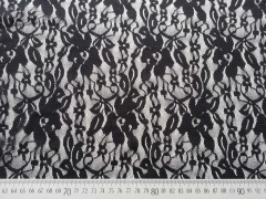 Spitze Lace Fiona Blumen, schwarz