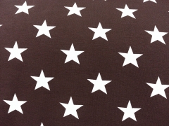 Vincente weisse Sterne 4,5 cm auf braun