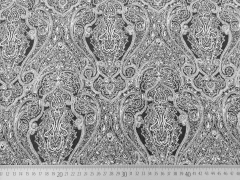 Stretchjeans Paisley & Ornamente, schwarz/weiss