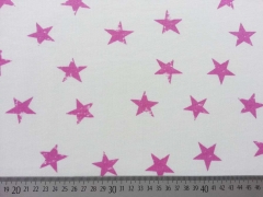 RESTST�CK 28 cm Sweat Sterne 3,5 cm, hellpink auf weiss