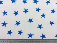Sweat Sterne 3,5 cm , royalblau auf weiss