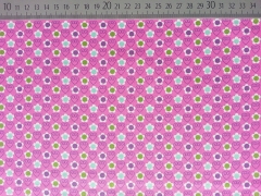 Baumwollstoff Tante Ema Bl�mchen, gr�n lila rosa