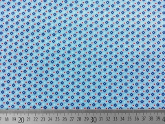 Baumwollstoff Rauten - hellblau blau