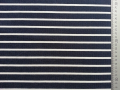 Italienischer Viskose Jersey Allegra Streifen, navy-wei�