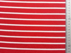 RESTST�CK 93 cm Italienischer Viskose Jersey Allegra Streifen, rot-wei�