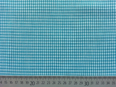 Baumwollstoff Vichy Karo 2 mm, t�rkis wei�