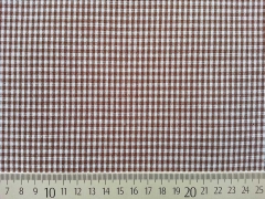 Baumwollstoff Vichy Karo, hellblau-dunkelbraun
