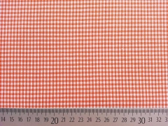Baumwollstoff Vichy Karo orange weiss