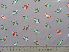 Baumwollstoff Firebirds/V�gel, hellgrau