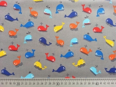 BW Whally the Whale - bunt auf grau