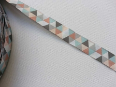 Webband 2cm Dreiecke, bunte Pastellfarben