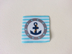 Webetikett Anker 40x40mm - aqua (helles t�rkis)