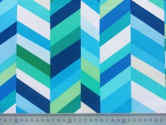 RESTST�CK 22 cm Canvas Stoff Pfeilspitzen, t�rkis mint weiss