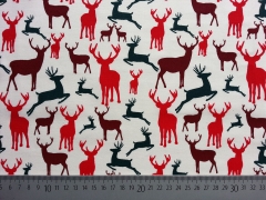 Baumwollstoff Hirsche, cremewei�