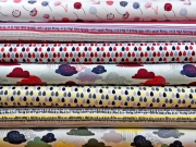 Jersey gemusterte Streifen, gelb/taupe