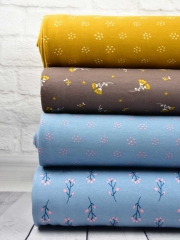 RESTST�CK 84 CM angerauter Sweat Punkte Blumen, rosa rauchblau