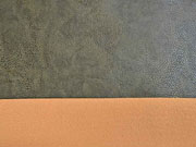 Lederimitat Vintage Look gepr�gte Optik, khaki