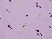 RESTST�CK 98 cm Jersey Zauberstab Glitzer, flieder