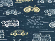 RESTST�CK 29 cm angerauter Sweat Fahrzeuge, dunkelpetrol