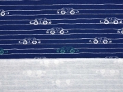 angerauter Sweat Autos & Streifen, dunkelblau