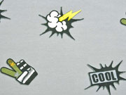 Jersey Digitaldruck Cool Patches, grau