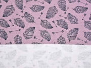 angerauter Sweat Federn, altflieder