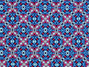 Viskose Mandalas, dunkelrot mittelblau