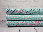 Viskose gestrichelt, bunt mint