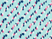 Viskose gestrichelt, bunt mint