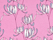 Viskosejersey Kelchblumen, altrosa