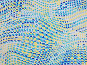 Baumwoll-Satin grafisches Muster Punkte, creme