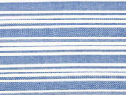 Baumwollstoff Streifen, blau-weiss