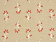 angerauter Sweat Zweige,rostbraun beige