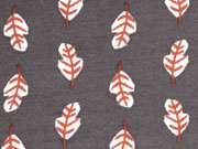 angerauter Sweat Bl�tter, mocca braun