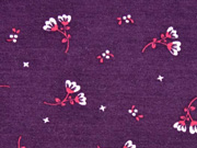 angerauter Sweat Blumenzweige, dunkellila