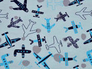 Jersey Flugzeuge, hellblau dunkelblau