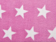 Wellness Fleece Flanell Jacquard Sterne, hellpink
