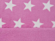 Wellness Fleece Flanell Jacquard Sterne, hellpink