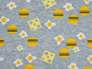 Jersey Hamburger Spiegelei, grau-meliert